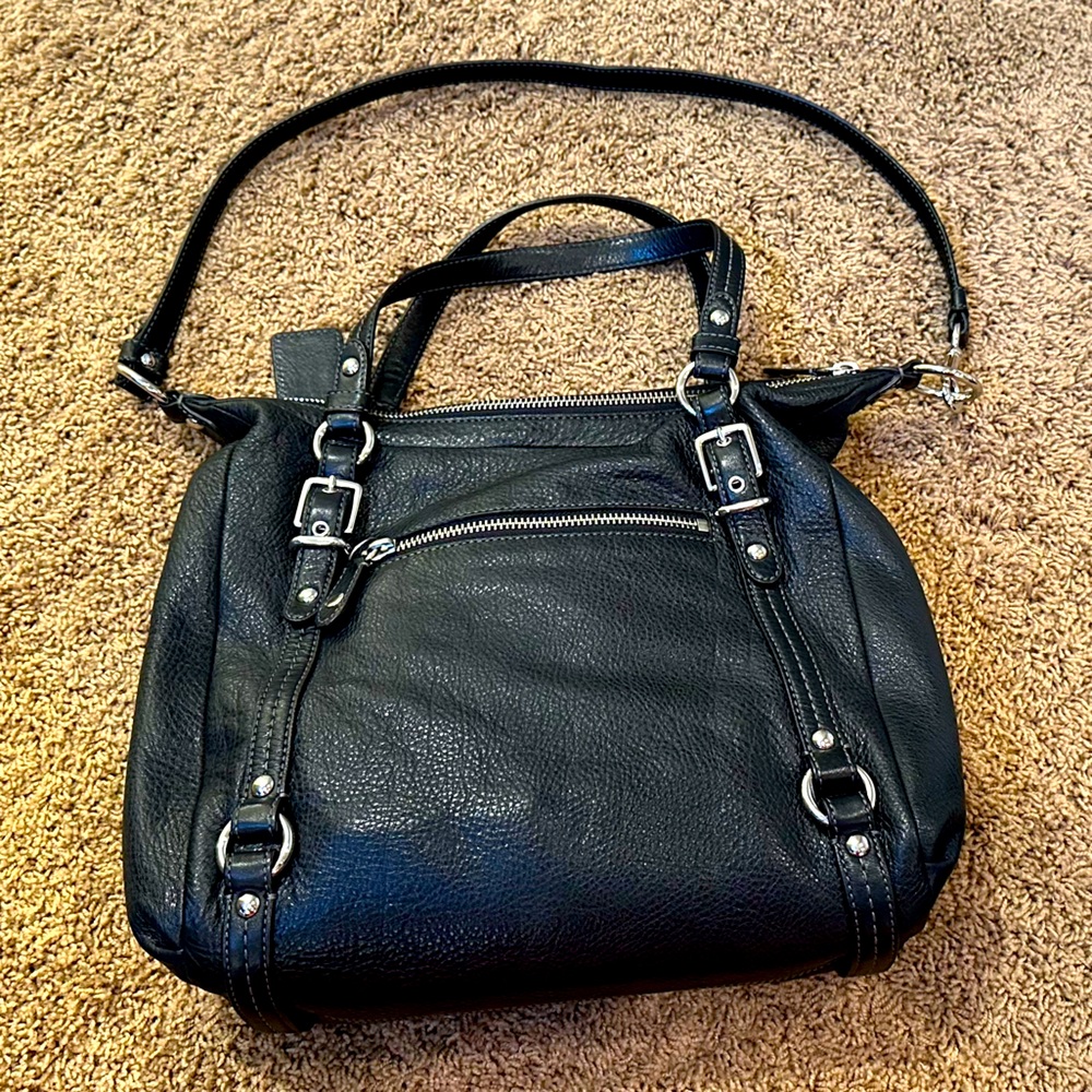 Coach shoulder and hand bag purse black